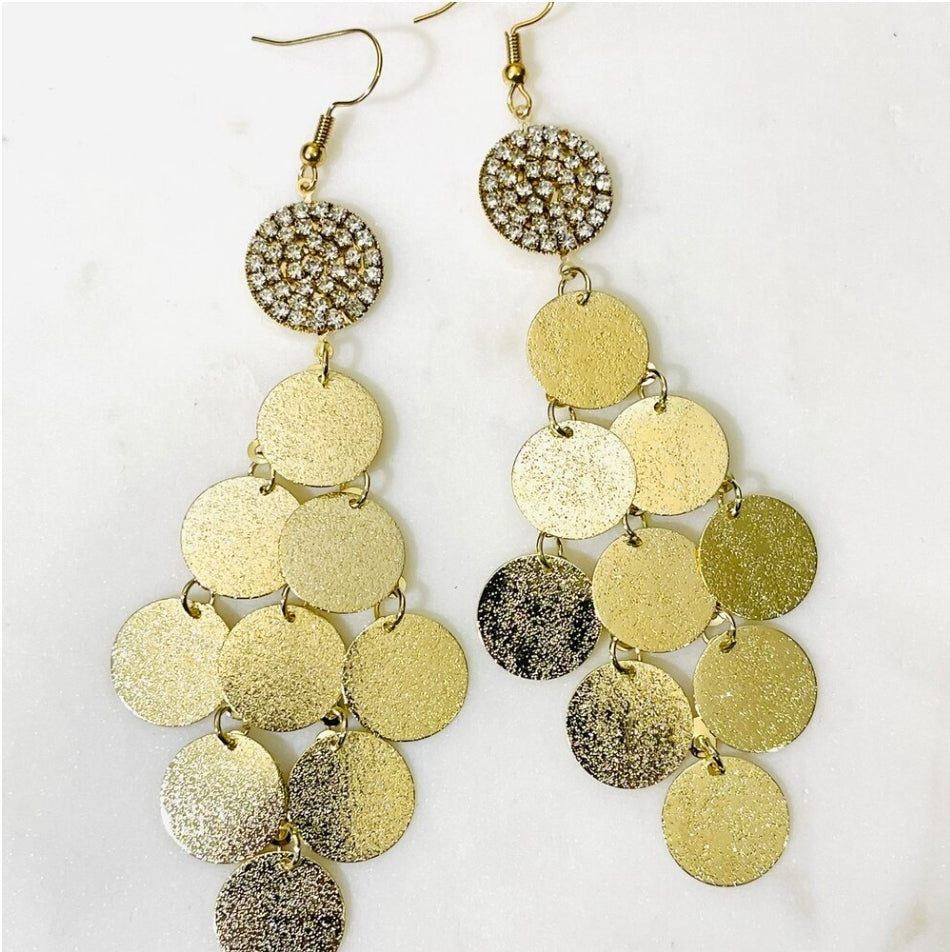 Gold Glam Earrings-FINAL SALE