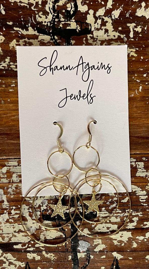 Shann Agains Jewels Star Bling Earrings