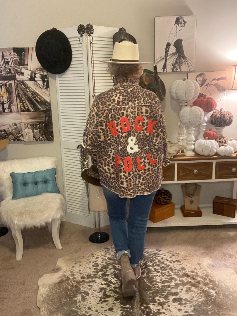 Rock & Roll Leopard Denim Jacket