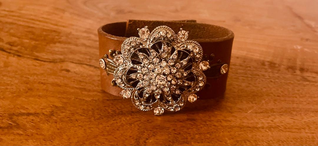 Queen For A Day Leather Cuff