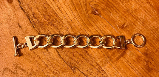 Kats Fancy Gold Link Bracelet