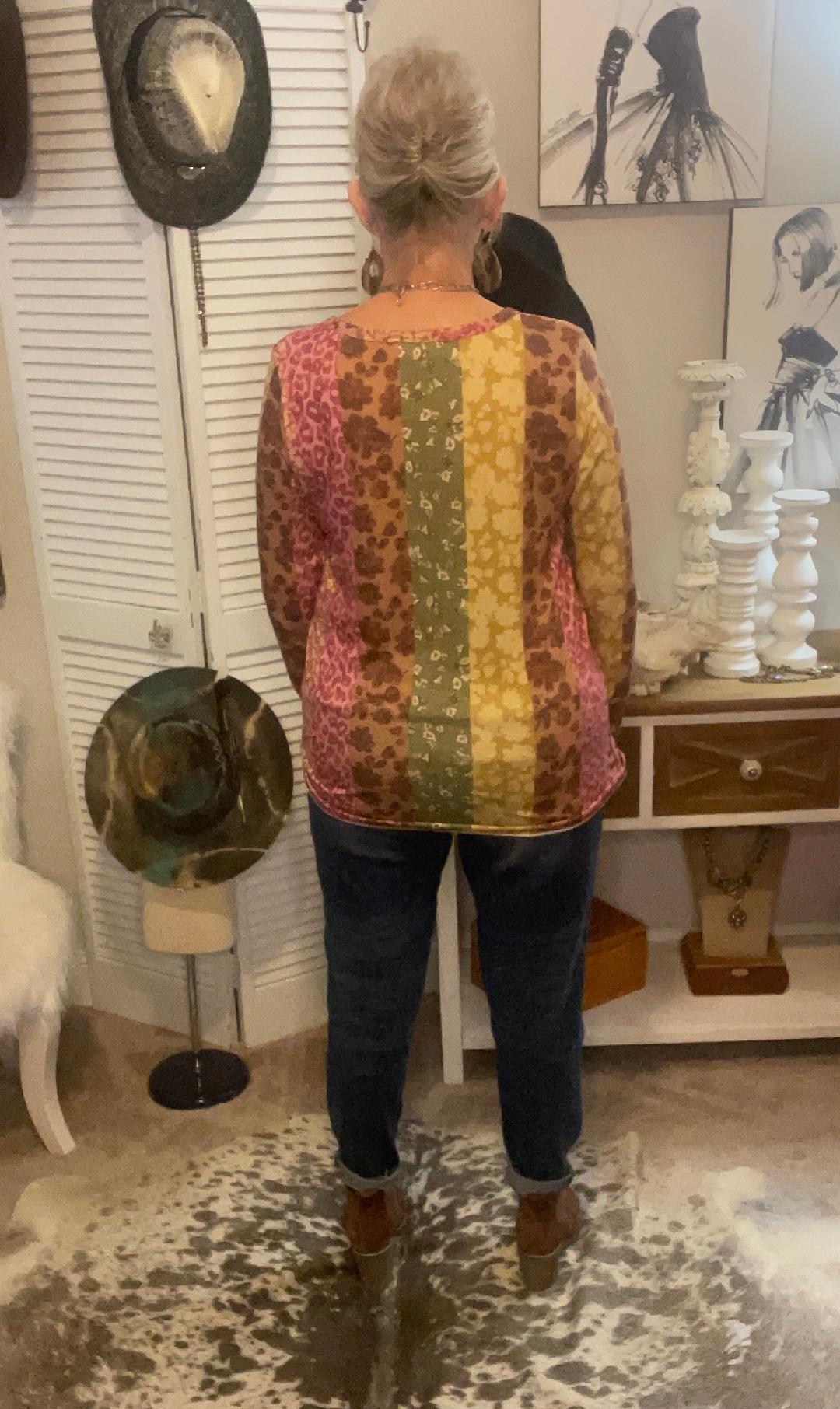 Mary's Multi Print French Terry Top