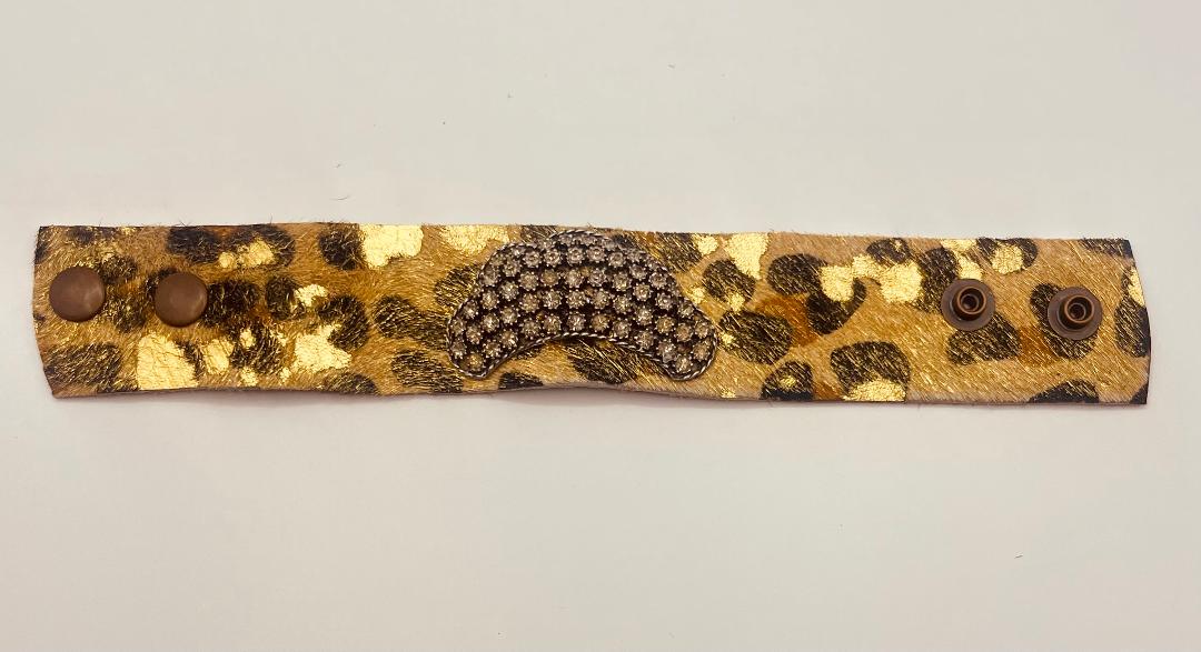 Animal Print Vintage Brooch Bracelet