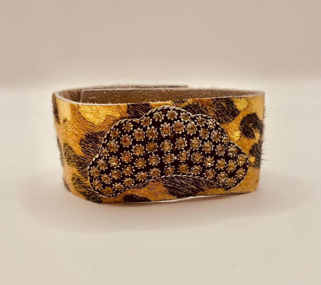 Animal Print Vintage Brooch Bracelet