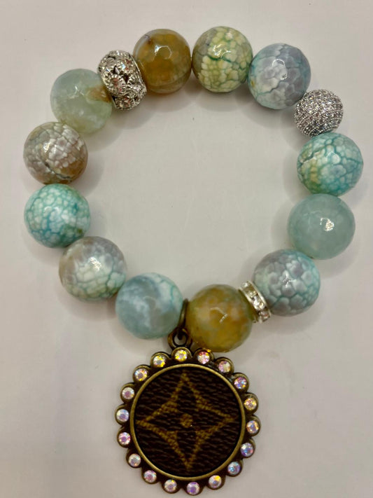 LV Upcycled Semi Precious Stones Bracelet