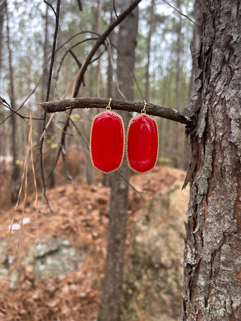 Red Looks Good On You Girl Earrings