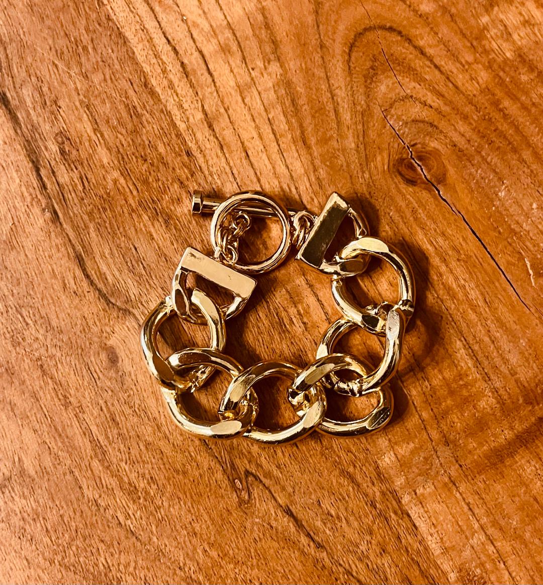 Kats Fancy Gold Link Bracelet